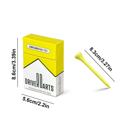 18Pcs/Box Golf Tees Bamboo Tees More Stable Golf Tees Golf Accessories Golf Gifts for Men Golfers